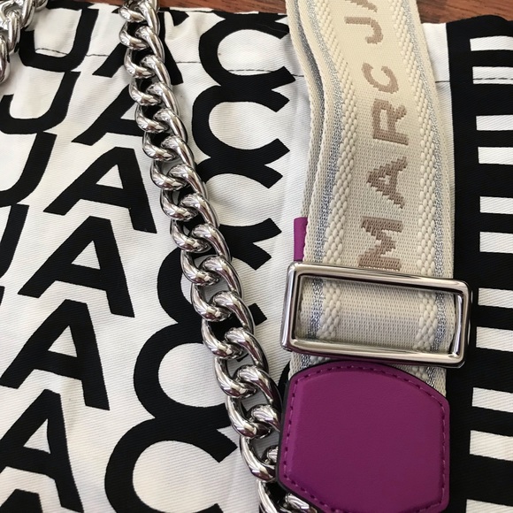 Marc Jacobs The J Marc Soft Flap Leather Shoulder Crossbody Chain Handbag - Picture 6 of 14